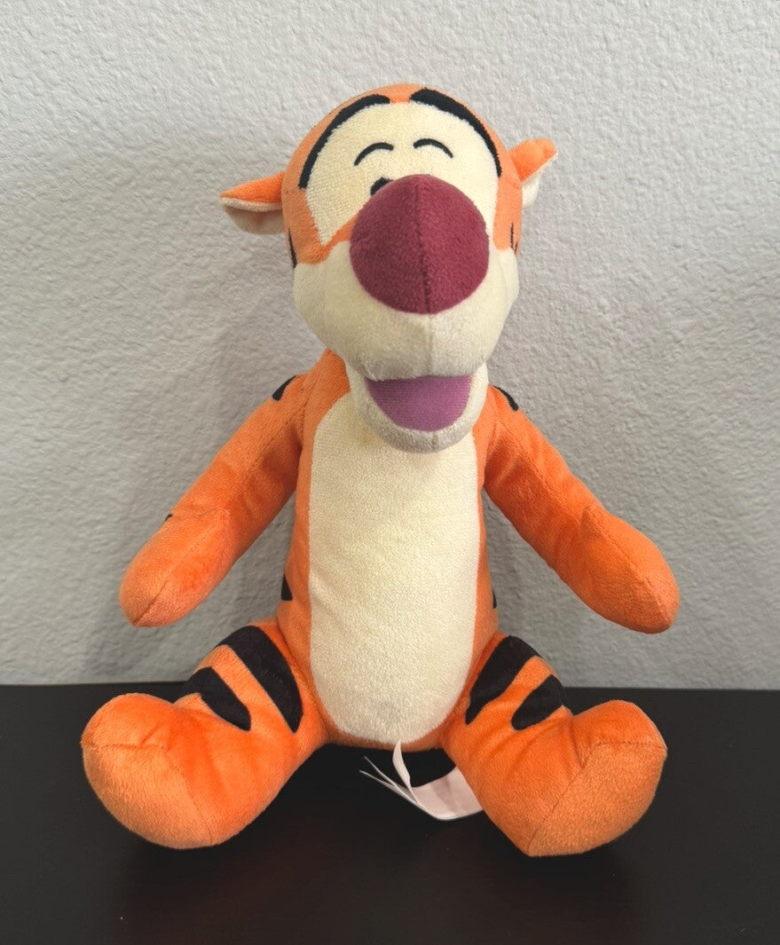 Disney Winnie the Pooh Tigger Soft Stuffed Sitting Plush 12" Toy Authentic