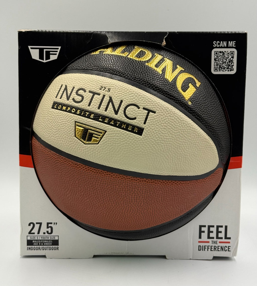 New Spalding Instinct 27.5" Youth Basketball Composite Leather Outdoor - Size 5