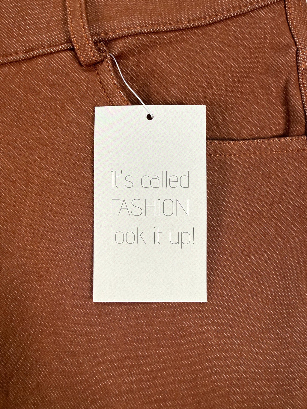 NWT Prolific Health Twill Slim Pants Womens XL Rust Brown Stretch Classic Preppy