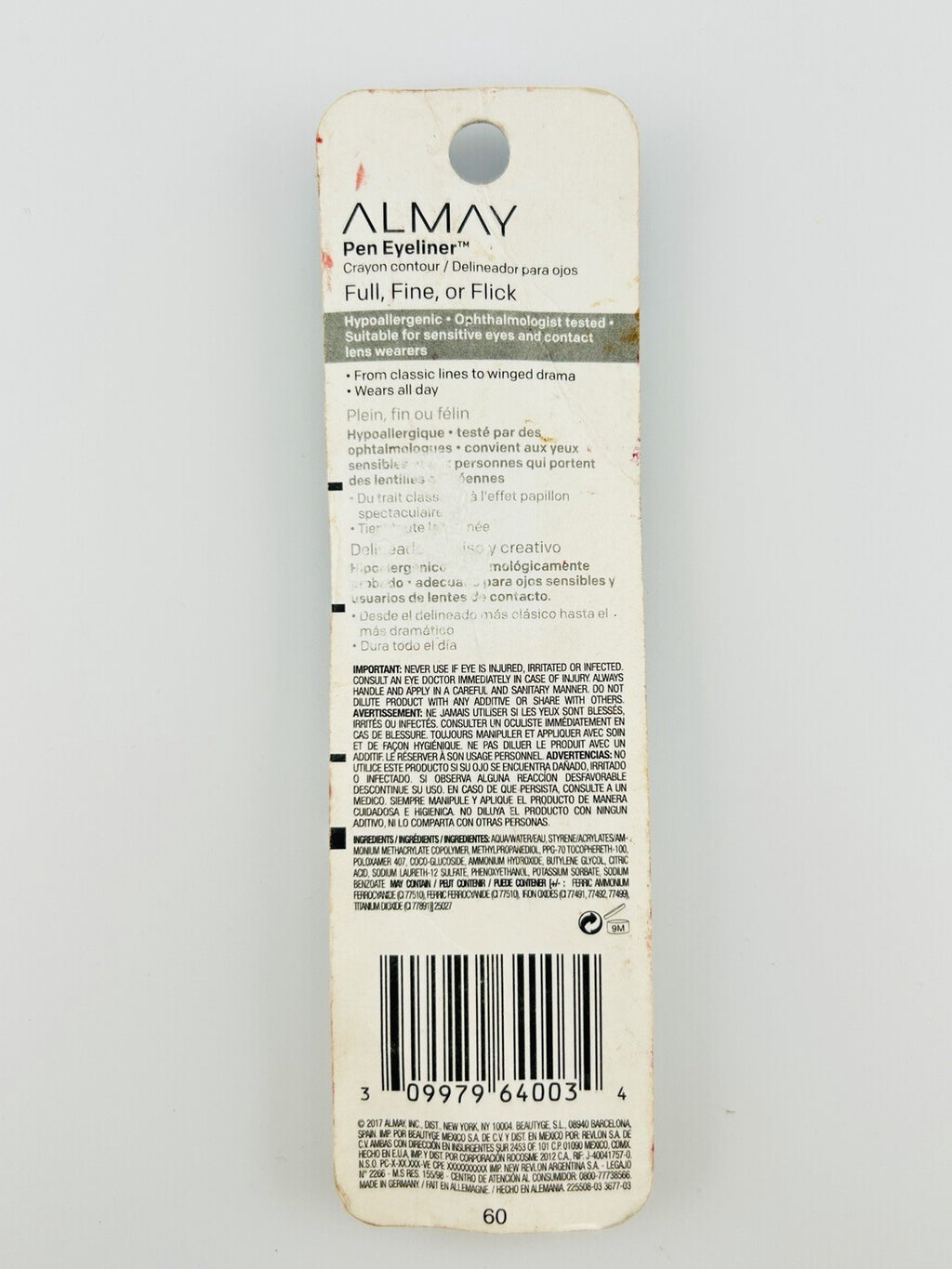 Almay On The Ball All Day Eyeliner #210 Blue Precise Control NEW IN PACKAGE