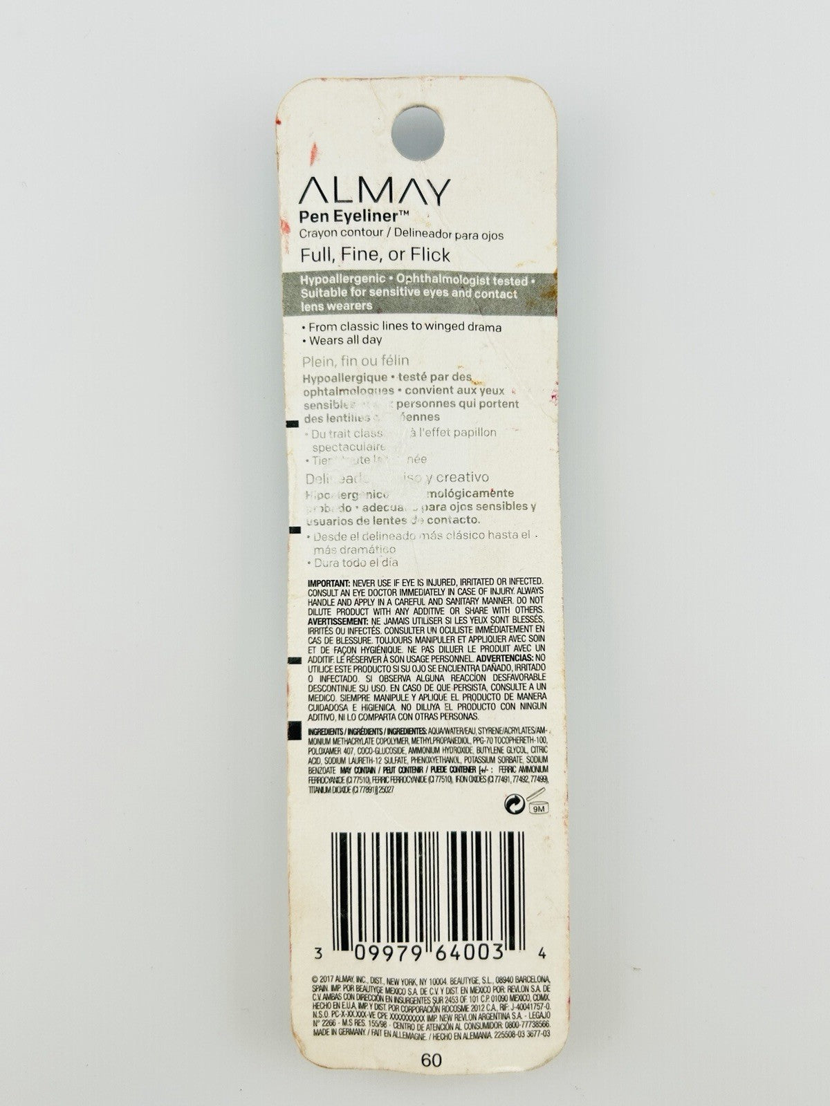 Almay On The Ball All Day Eyeliner #210 Blue Precise Control NEW IN PACKAGE