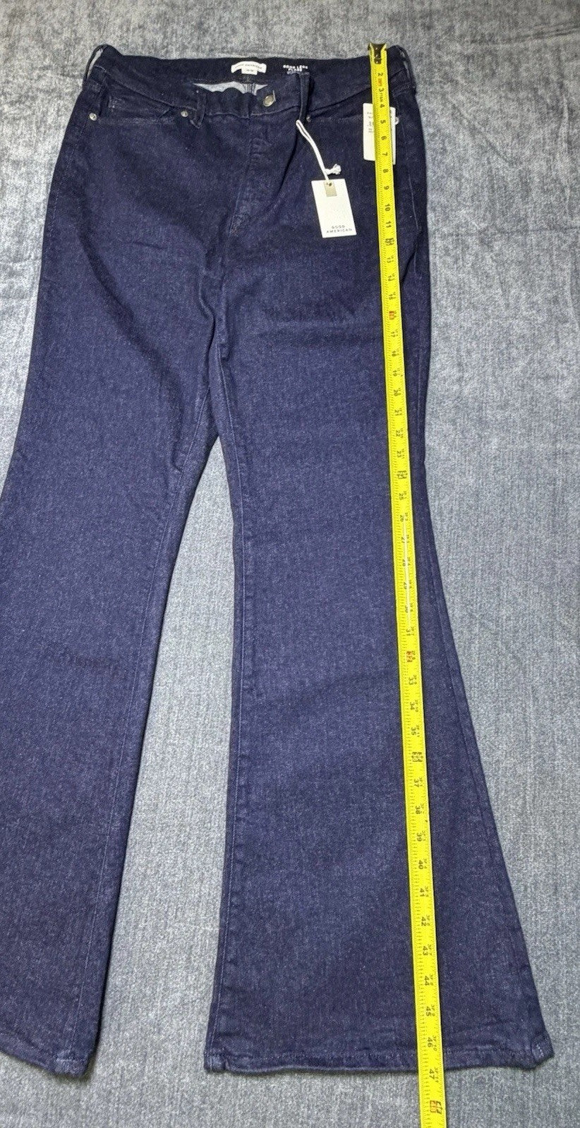 Good American Jeans Size 14-18 Mid-Rise Skinny fit With Flared color INDIGO. NWT