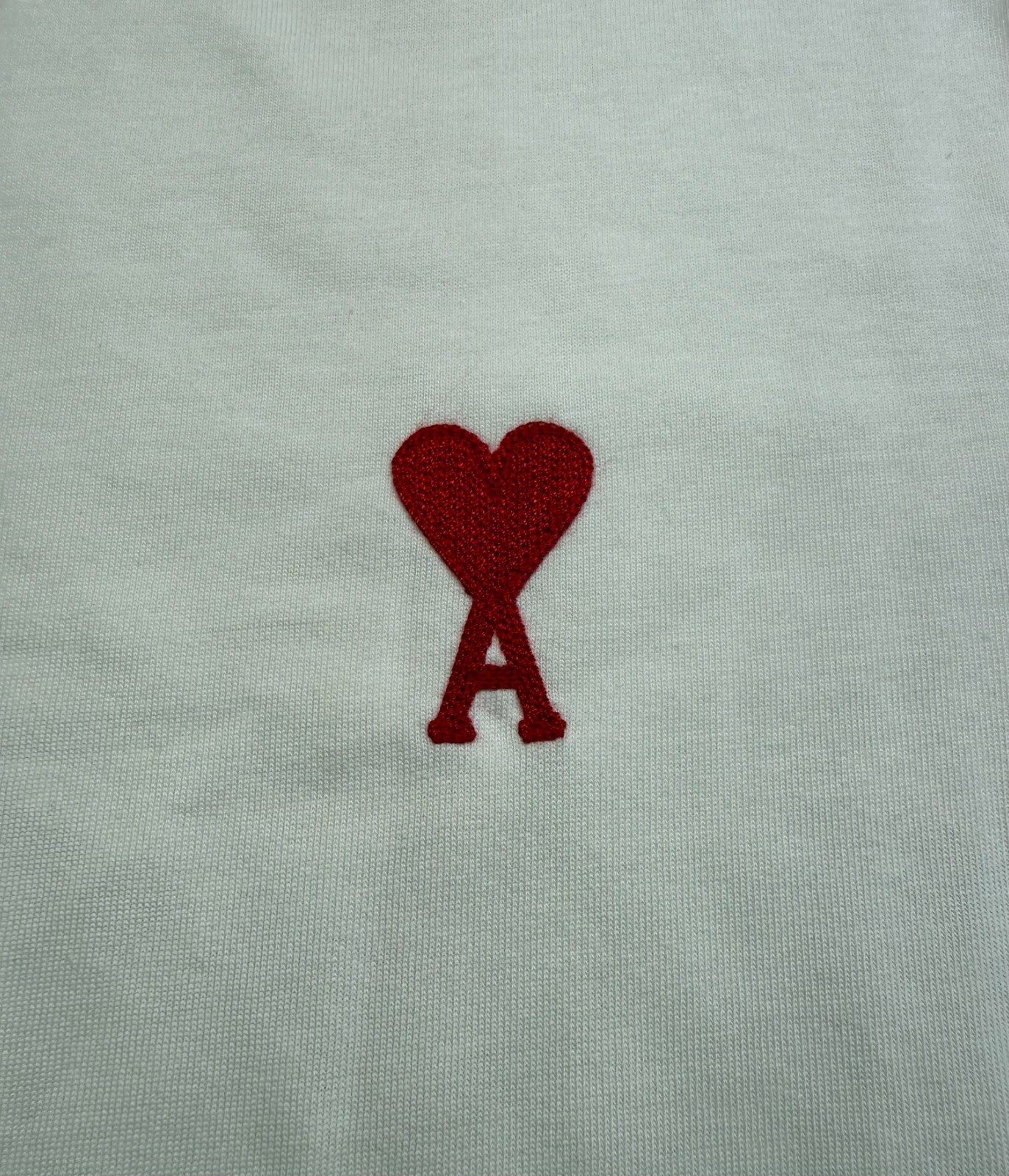 NWT AMI Paris Ami de Cœur T-Shirt Men's 2XS White Logo Embroidered Short Sleeve