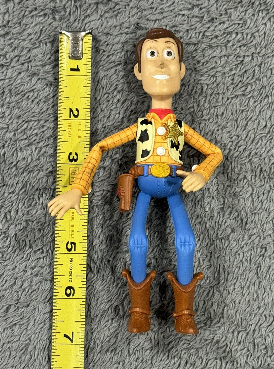 Vintage Toy Story Woody Plastic Toy Figure 1996 Mattel 7" No Hat Disney Pixar