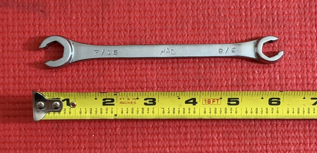 Mac Tools OHB1214 SAE 3/8” X 7/16” Flare Nut Line Wrench Made In USA