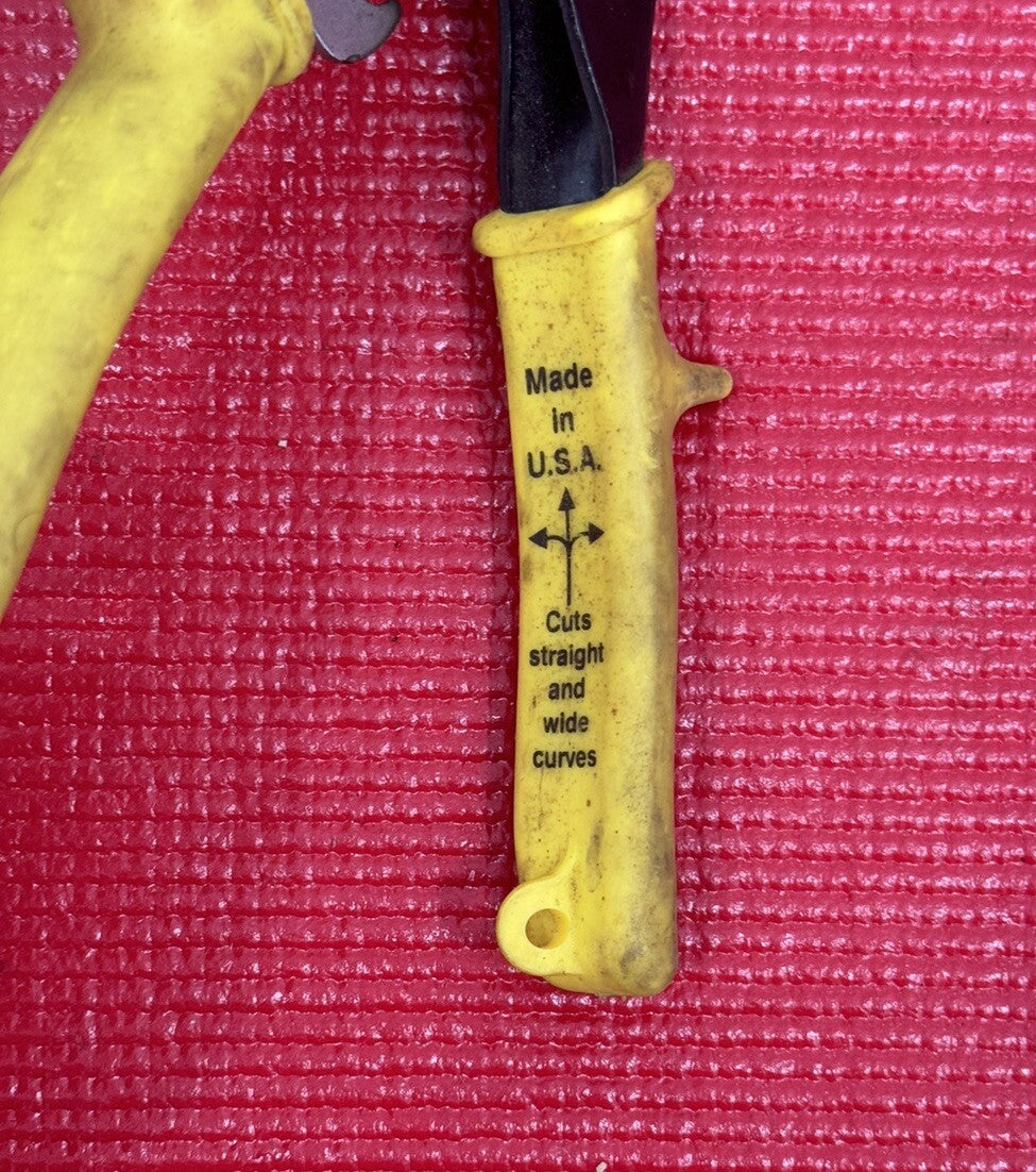 Ridgid 831-479 Straight Tin Snips With Yellow Handle Made in USA N3