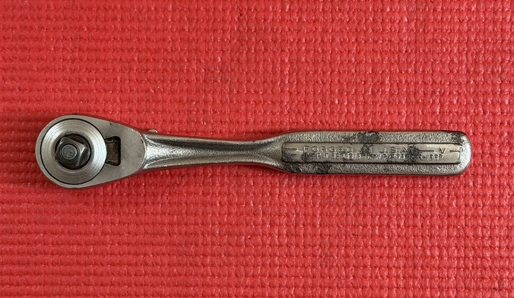 VINTAGE CRAFTSMAN 1967 -V- 3/8" DRIVE QUICK RELEASE RATCHET OIL PORT MADE IN USA