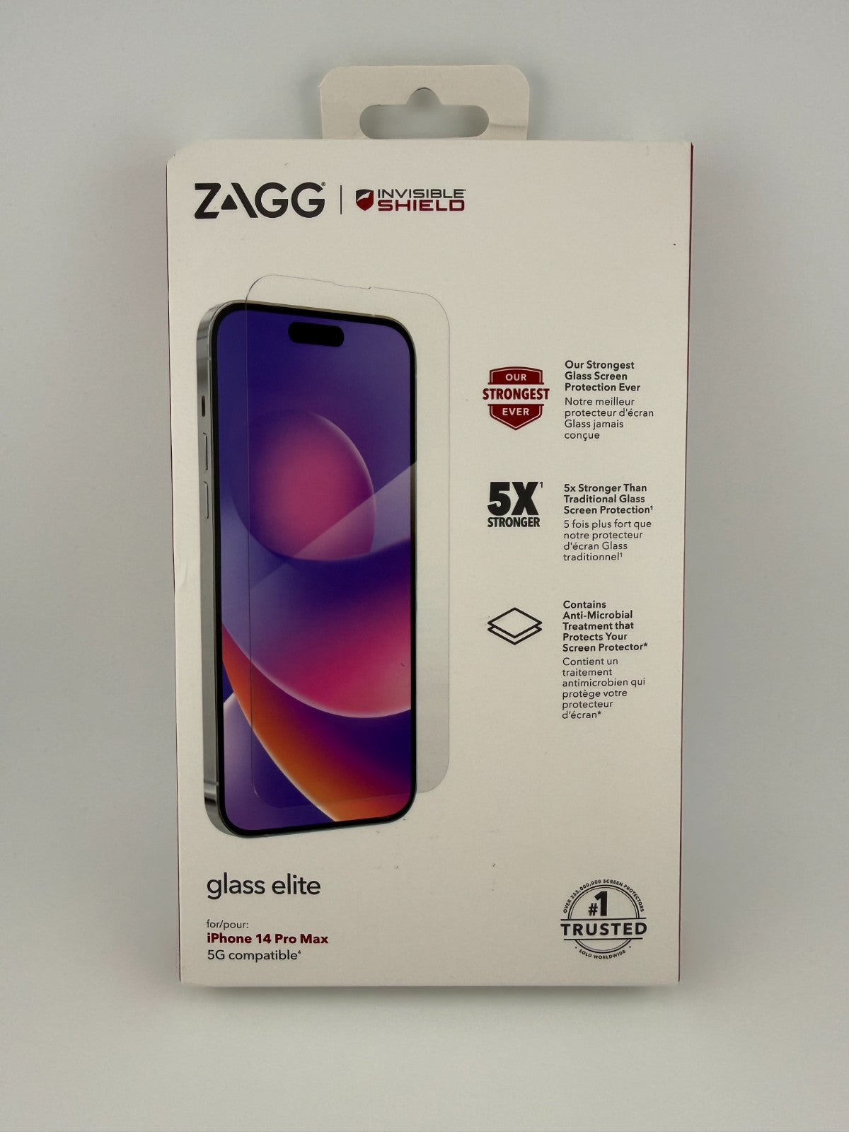 NEW ZAGG InvisibleShield Glass Elite Screen Protector for iPhone 14 Pro Max