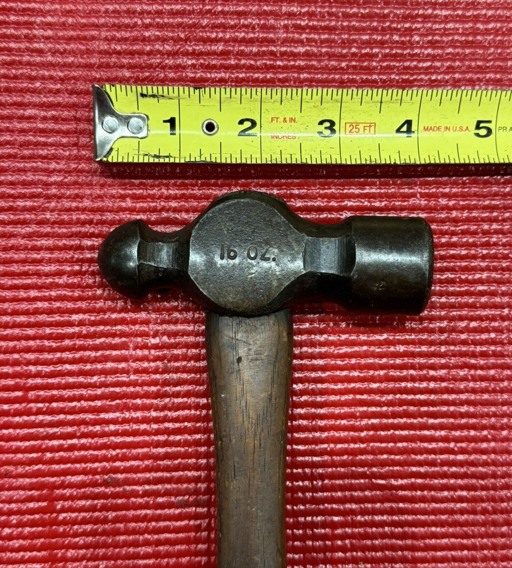 Vintage Vaughan Supersteel 16oz Ball Peen 14" Long Hammer Made in USA