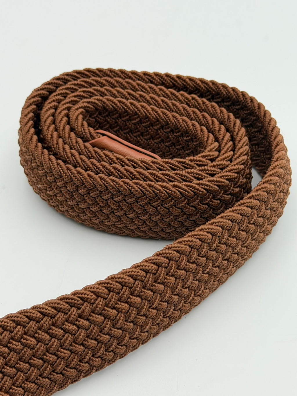NWT Mugsy Stretch Belt Men's Brown Comfortable Elastic Woven Casual - One Size