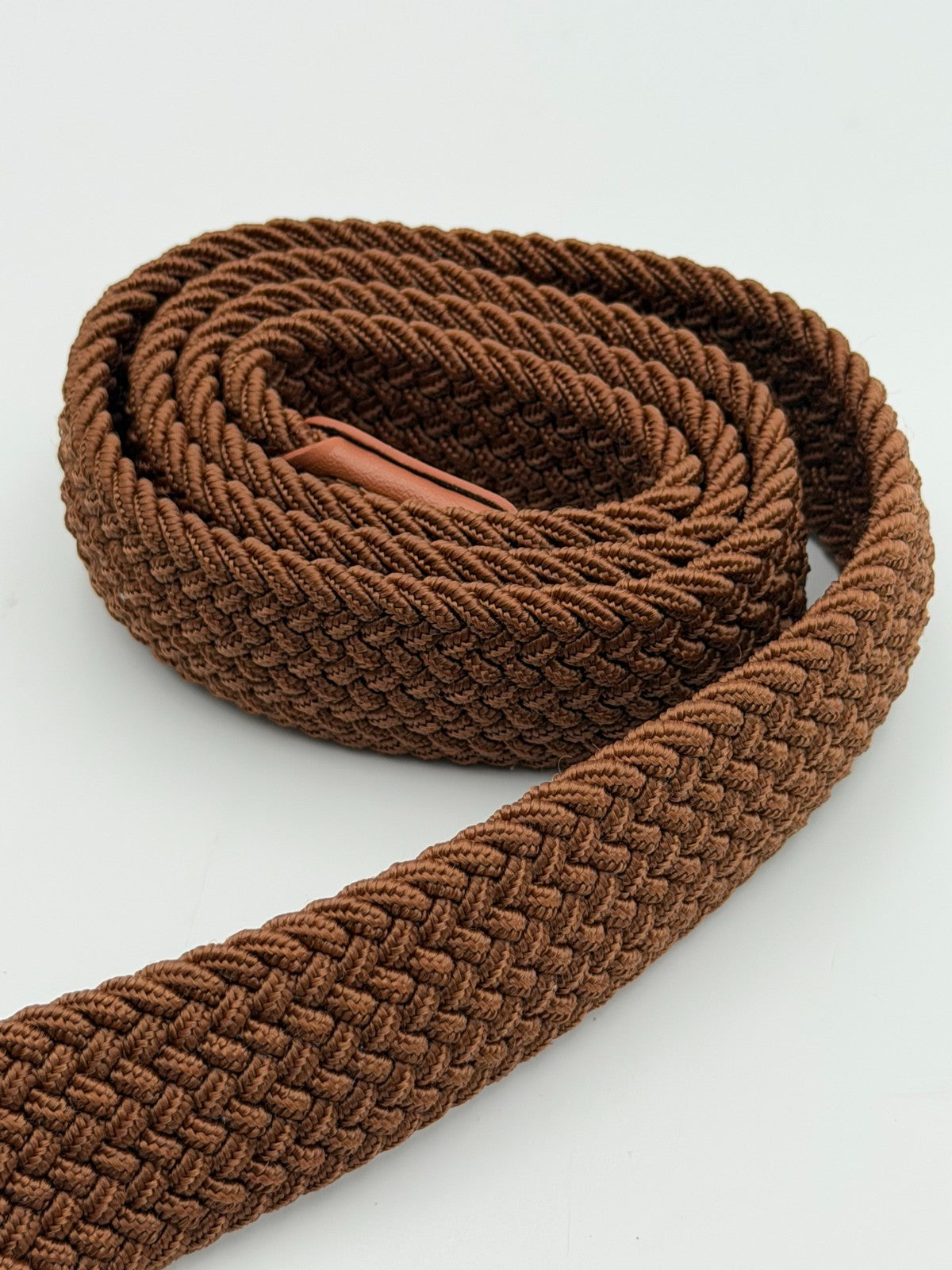 NWT Mugsy Stretch Belt Men's Brown Comfortable Elastic Woven Casual - One Size
