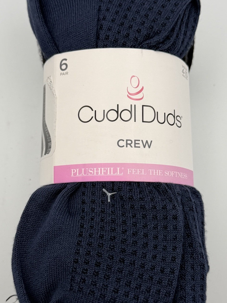 New Cuddl Duds Plushfill Crew Socks Women's Shoes Size 4-10 Comfort - Pairs Of 6