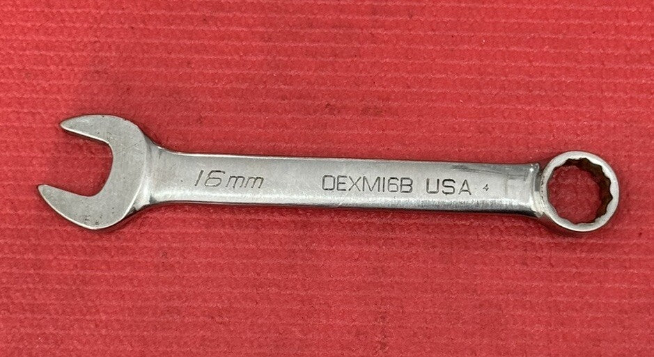 Snap-on Tools OEXM16B 16mm Metric 12 Point  Short Combination Wrench Made In USA
