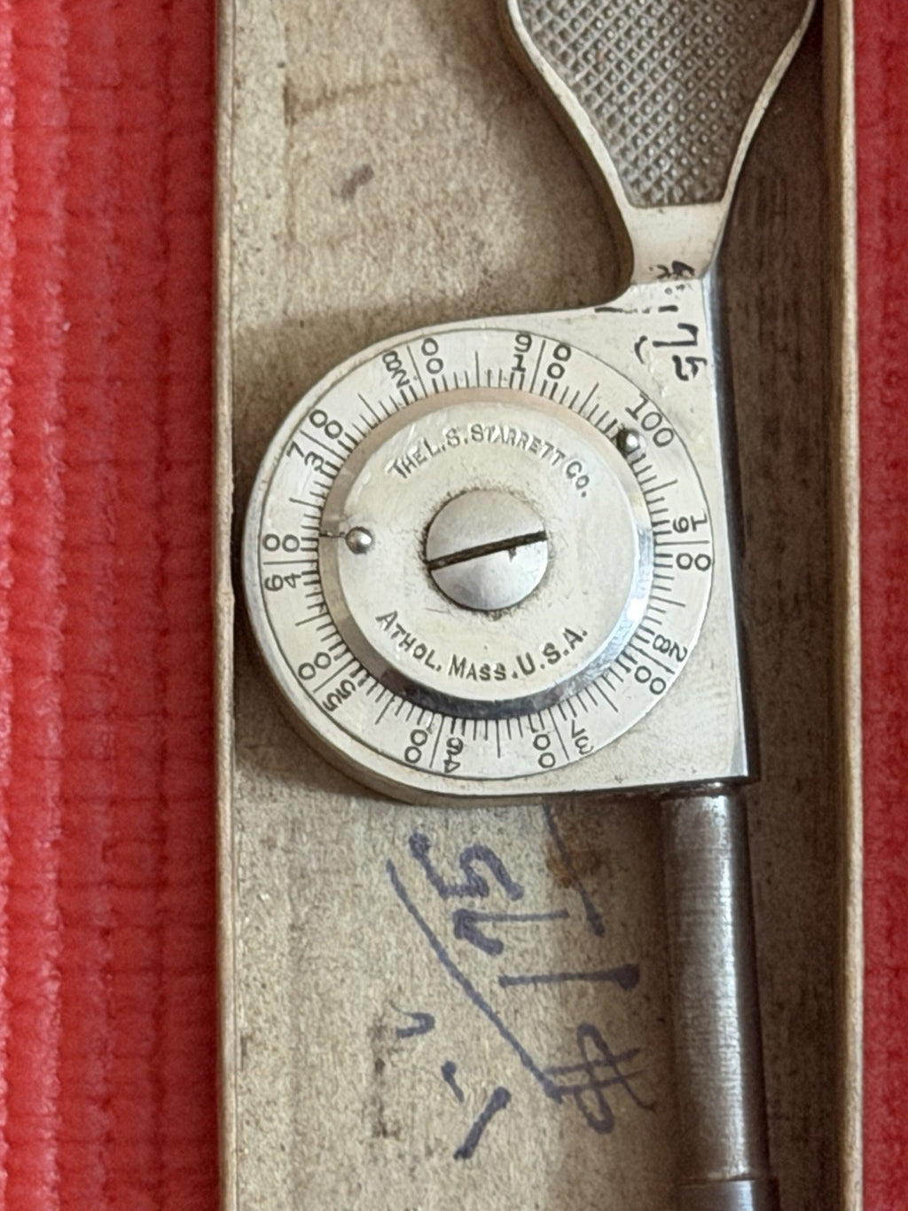 Vintage L.S. Starrett & Co. No. 104 Speed Indicator Machinist Tool Made in USA