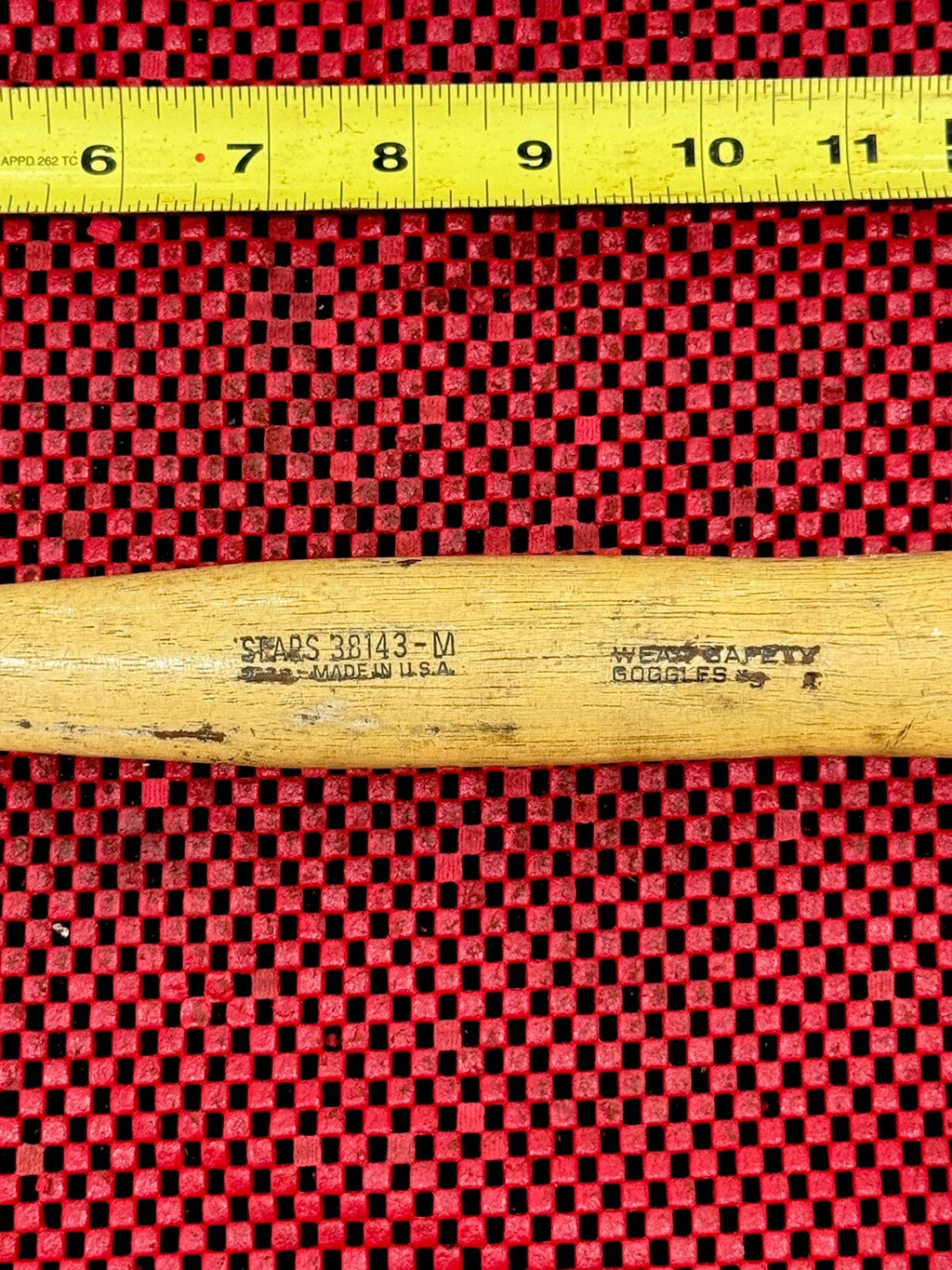 Vintage Sears 38143-M Claw Hammer Wood Handle Rare Made in USA N6