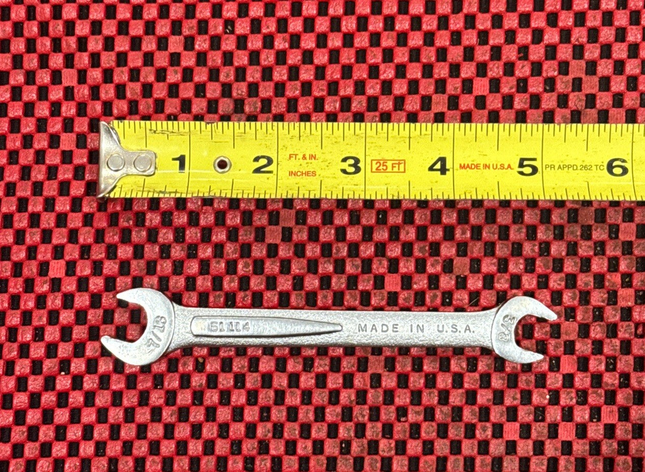 Vintage Easco Wrench 3/8" X 7/16" USA OPEN END WRENCH 61114 NOS MADE IN USA N5