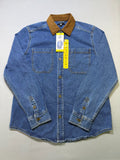 NWT Frye Denim Barn Shacket Men's Medium Blue Long Sleeve Button Flap Pockets