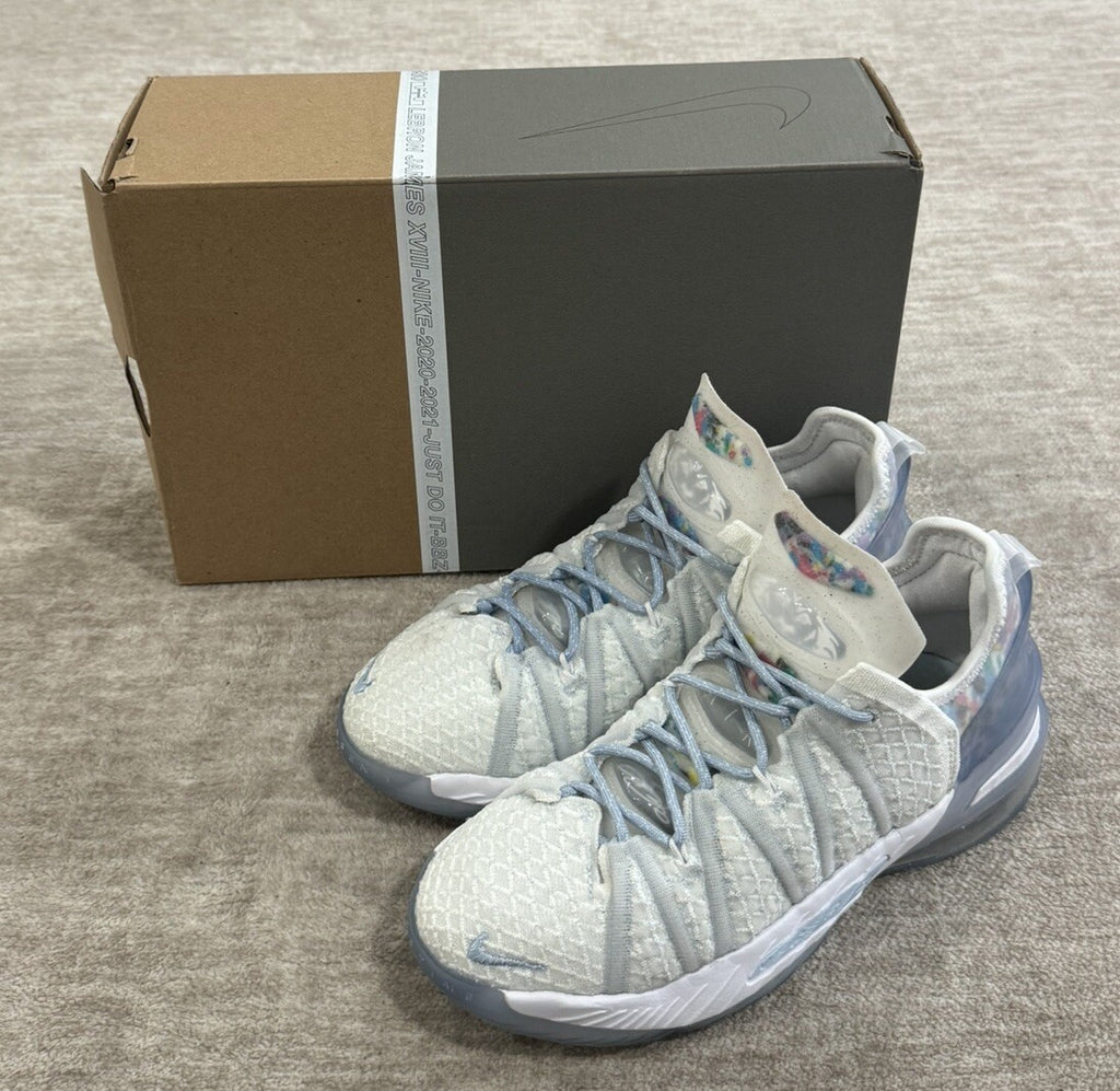 NIKE LEBRON XVIII 18 NRG BLUE TINT BOY'S BASKETBALL SHOES SIZE 4.5Y