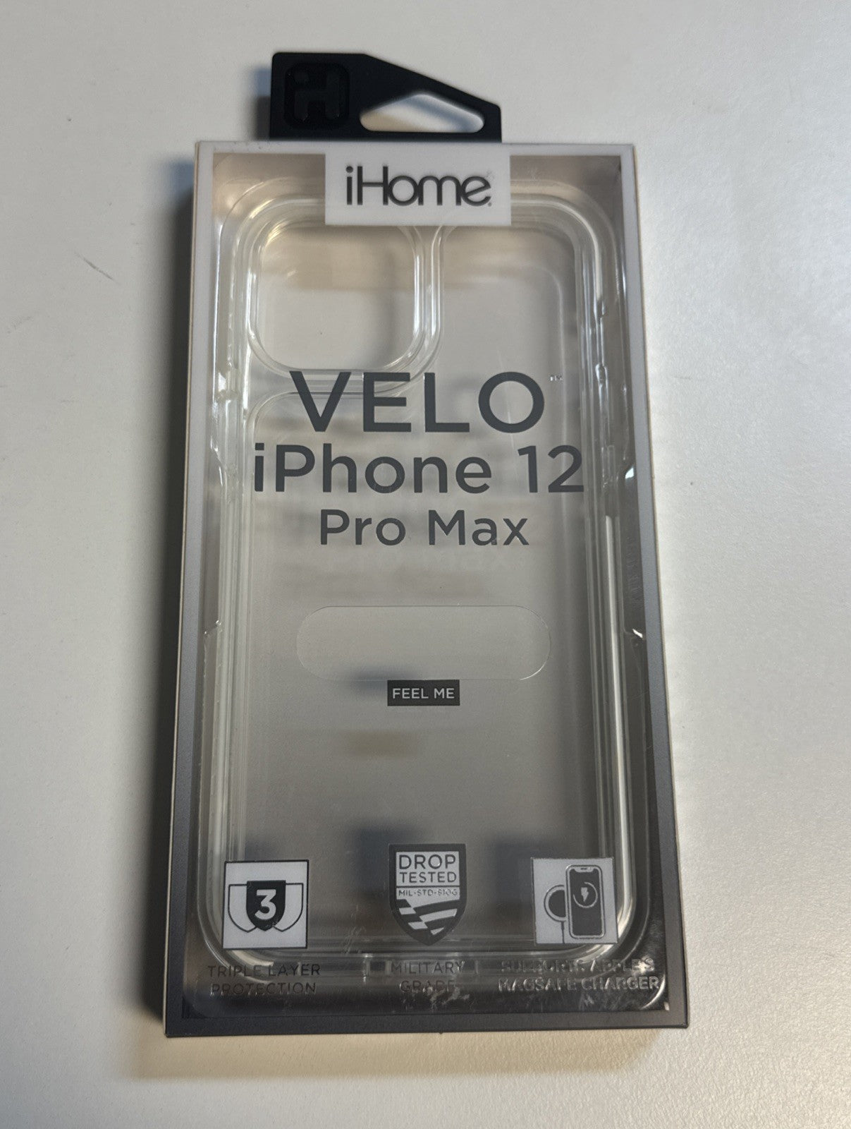 iHome Velo Phone Case For iPhone 12 Pro Max  Military Grade Magsafe | Clear NEW