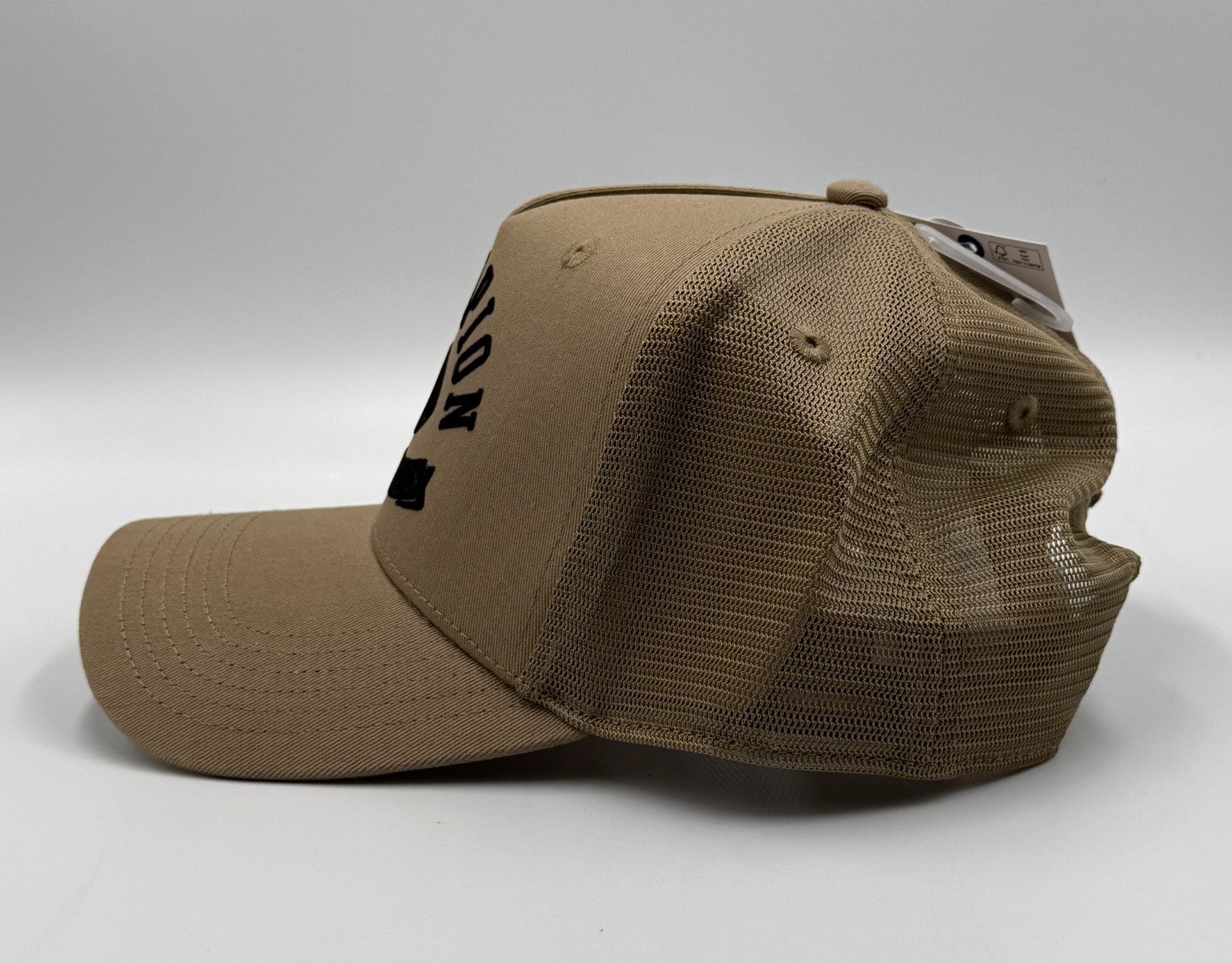 Champion 1919 Physical Education Trucker Hat Men Khaki Tan Mesh Snapback Cap