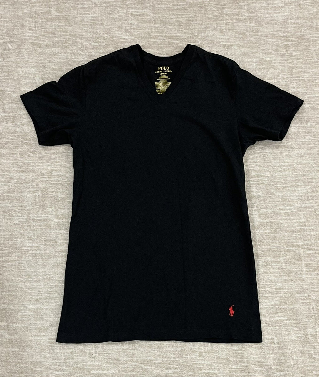 Polo Ralph Lauren T-Shirt Men's Medium (M) Black Red Pony Short Sleeve Casual