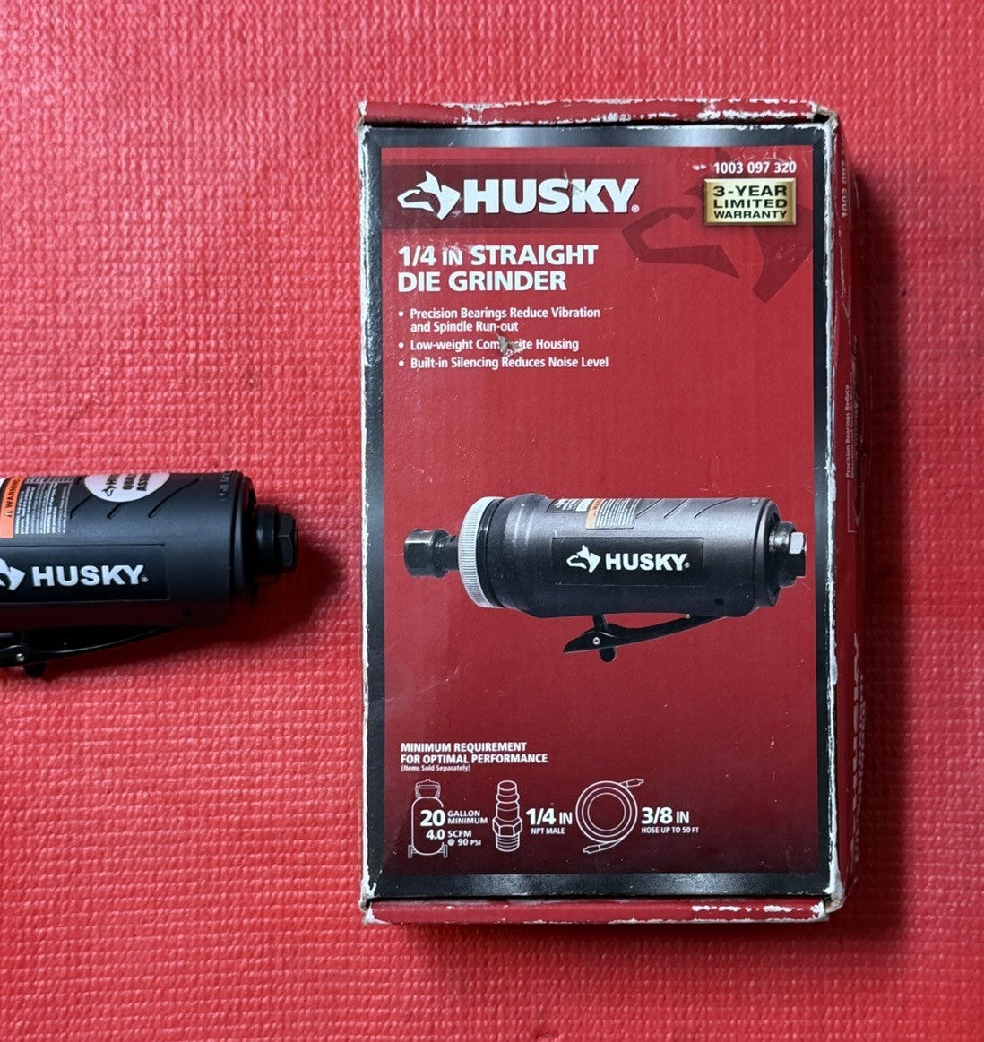 NEW Husky H4220, 1/4 in. Straight Die Grinder comes w/ OG Box