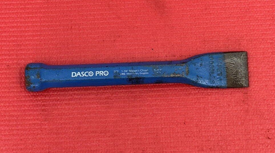 Vintage Dasco Pro 1-1/4" Blue Steel Masonry Chisel Made in USA