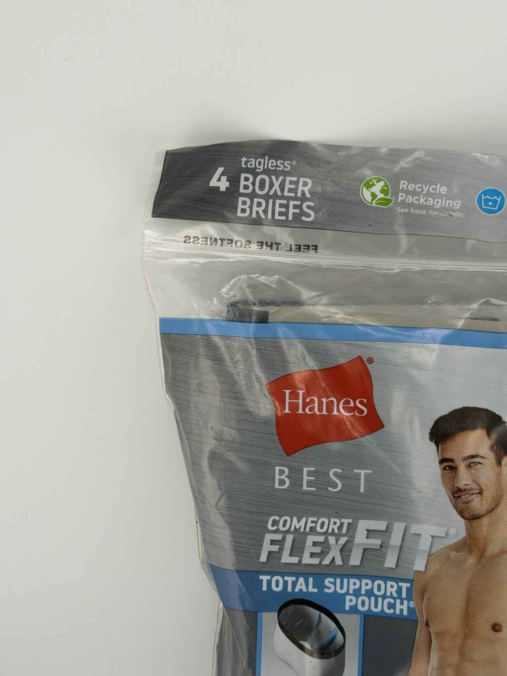 NWT Hanes Best Comfort Flex Fit 4 Pack Boxer Briefs Total Mesh Liner Small