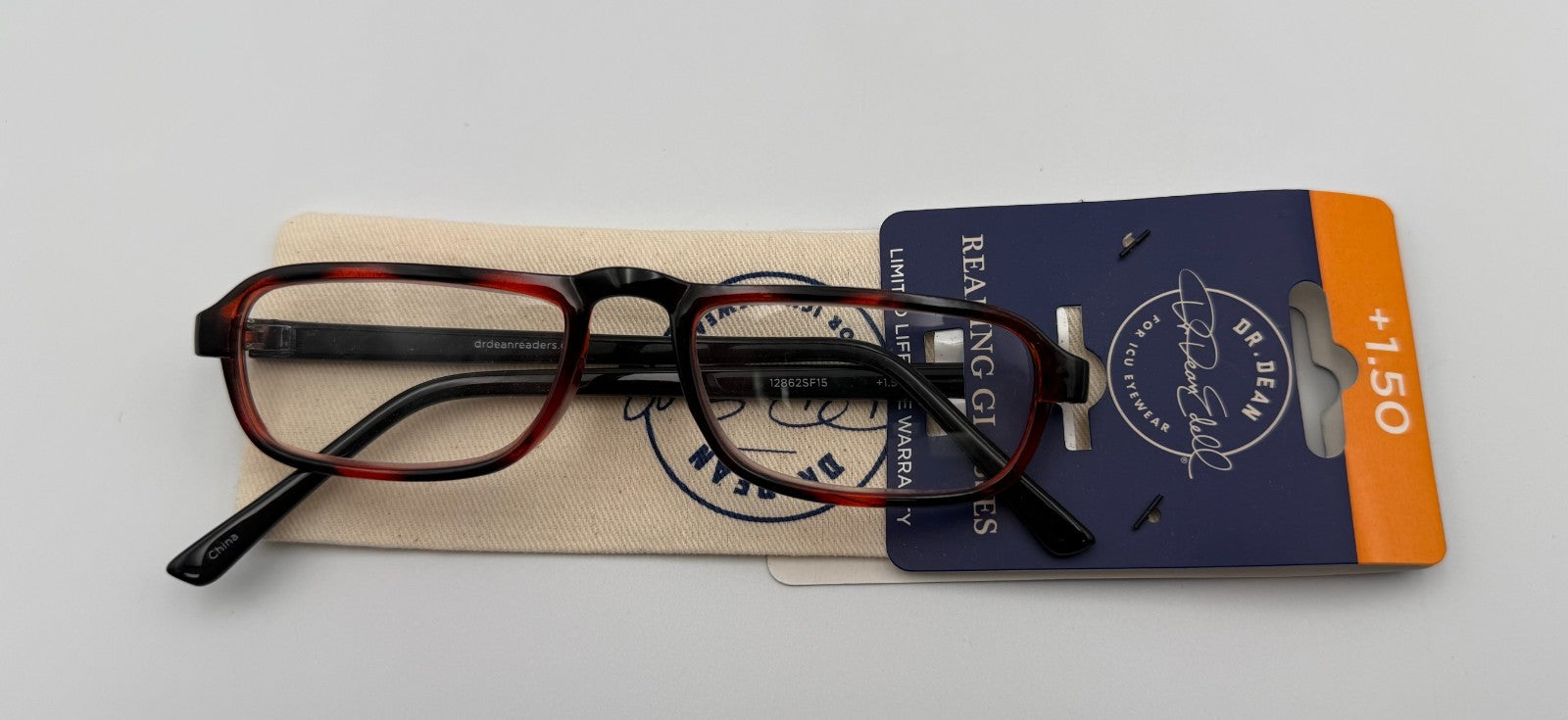 ICU Eyewear Dr. Dean Edell Reading Glasses 1.50 Magnification Brown Frame W/Case