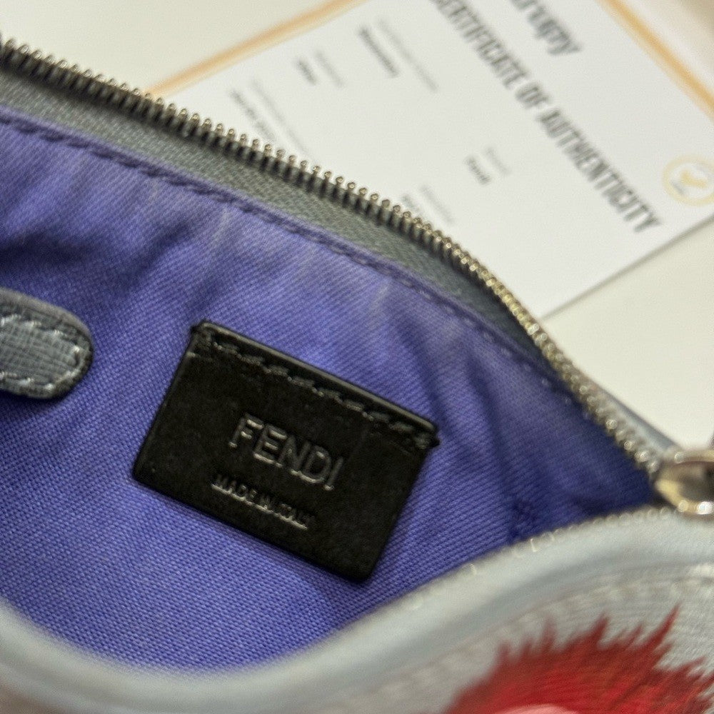 Louis Vuitton Black Leather Keychain with Lock charm