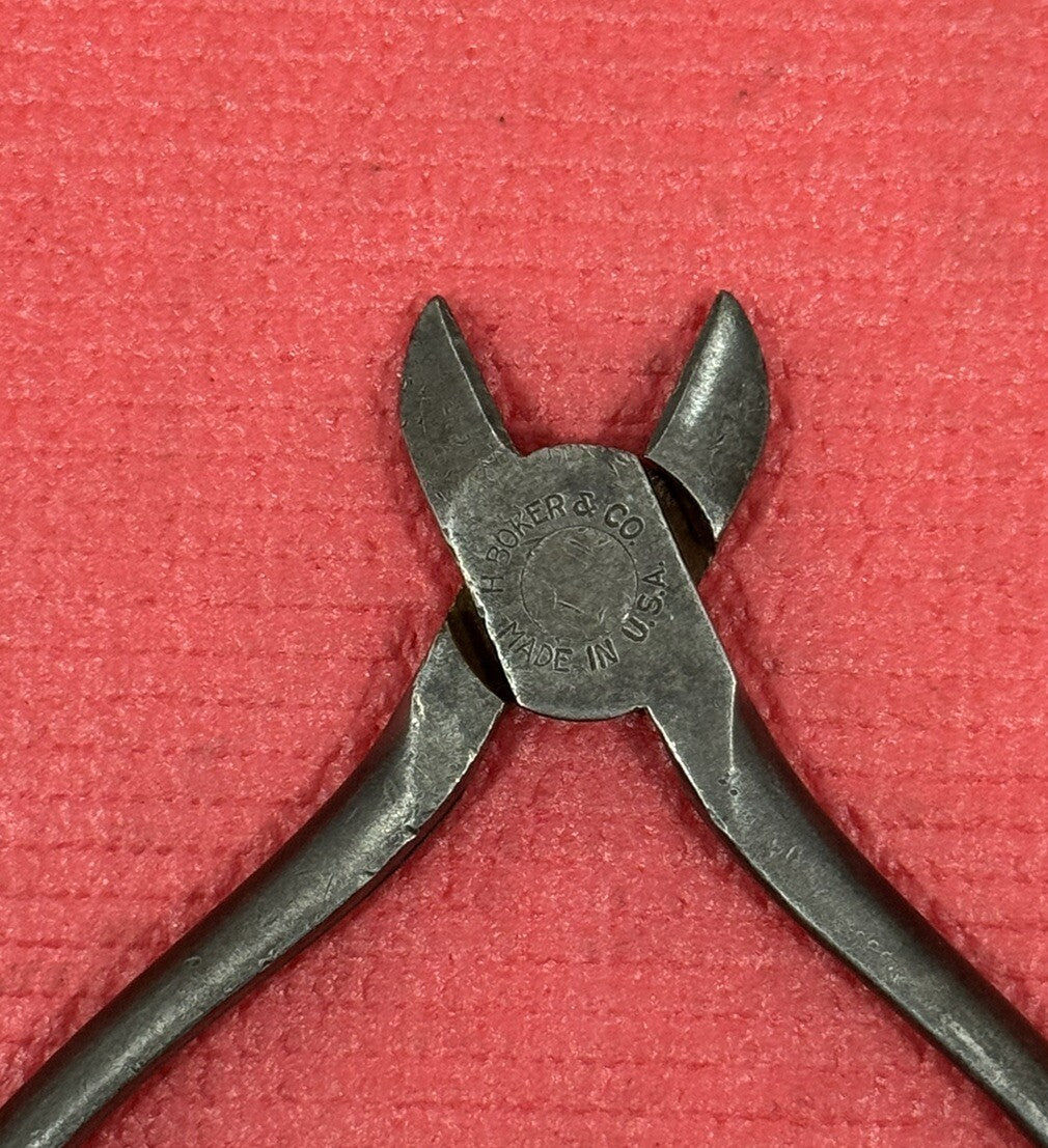 Vintage H. BOKER & CO Diagonal Cutters Cutting Pliers 6 Inch Made in USA