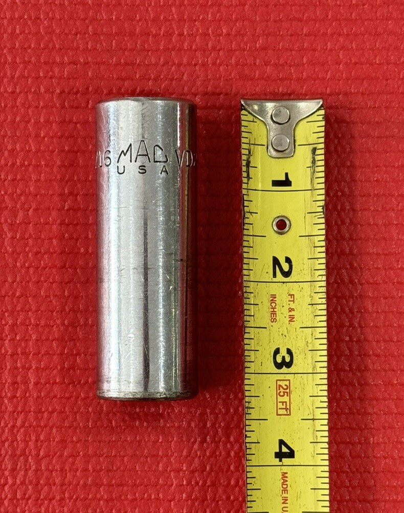 Mac Tools VD262R 1/2" Drive, Sae 13/16" Deep Well Socket 12PT Made in USA