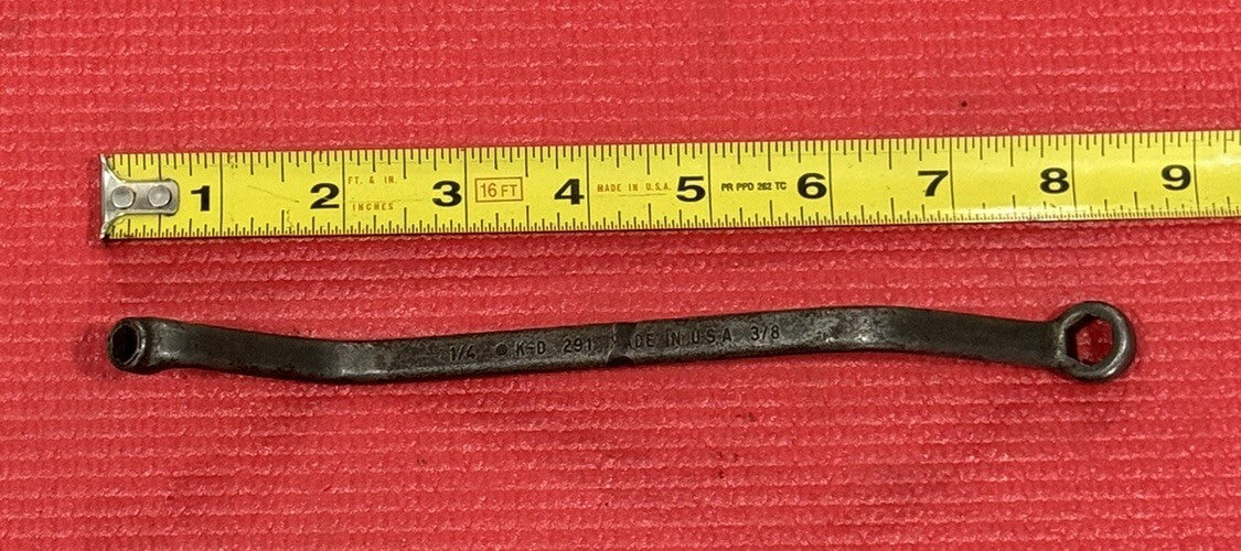 KD Tools 291 SAE 1/4" X 3/8" Offset Box Brake Bleeder Wrench 6 PT MADE IN USA