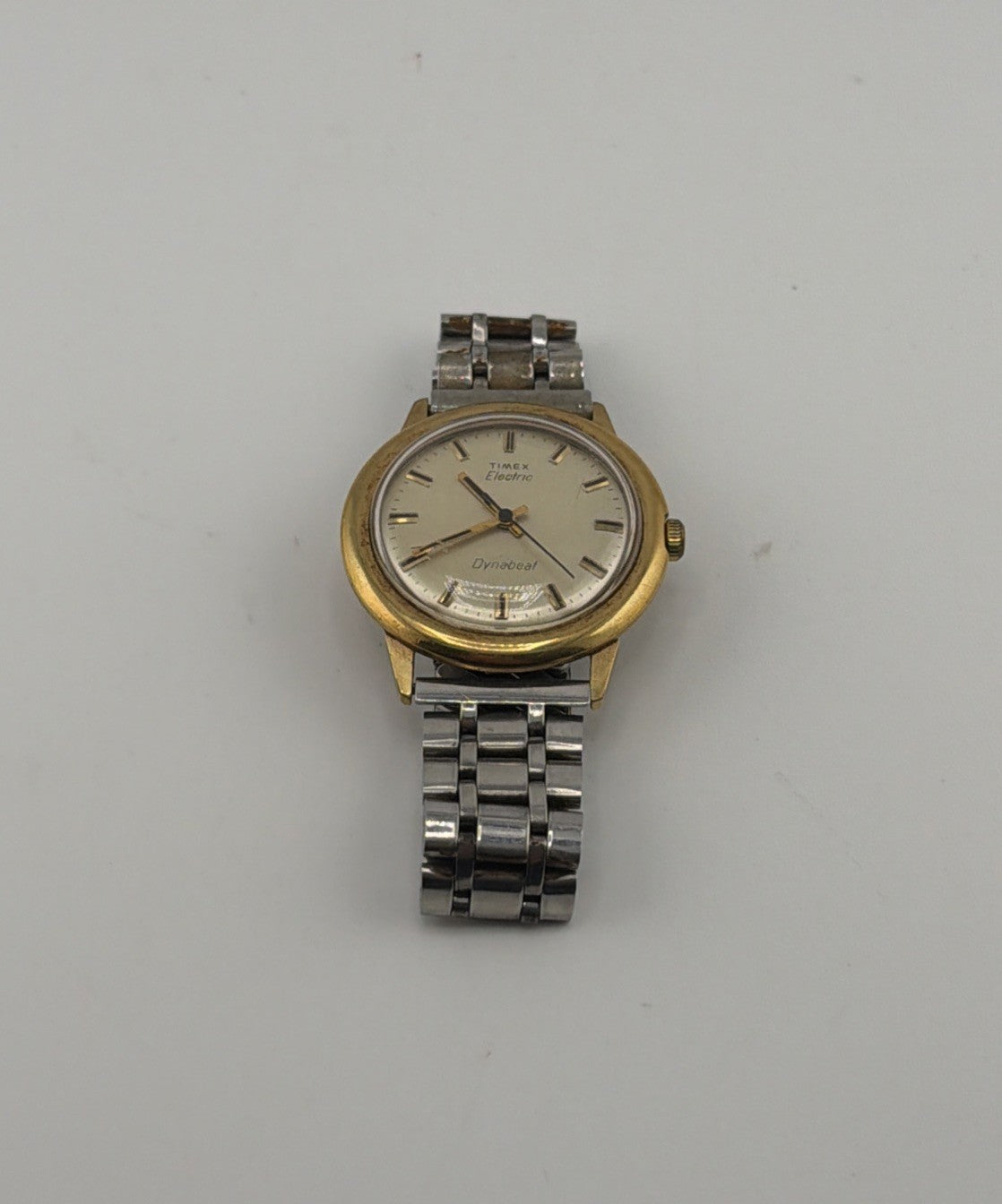 Vintage Timex Electric Dynabeat Watch Day Date Water Resistant Needs Battery