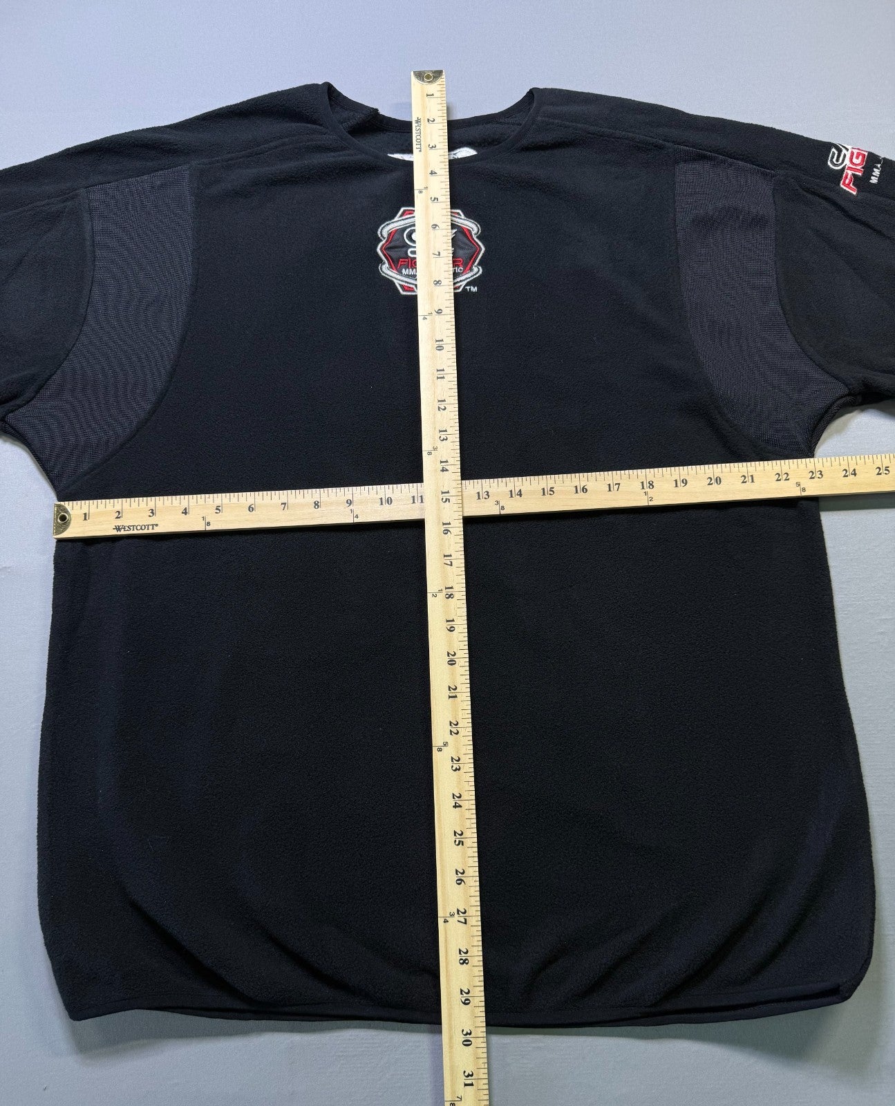 NWOT Cage Fighter MMA Authentic Performance Shirt Men's Large Black Long Sleeve