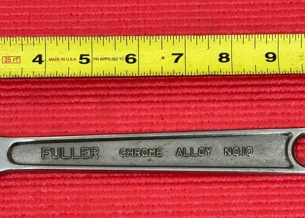 Vintage Fuller Chrome Alloy No. 10 Adjustable Wrench Full Drop Forged Japan