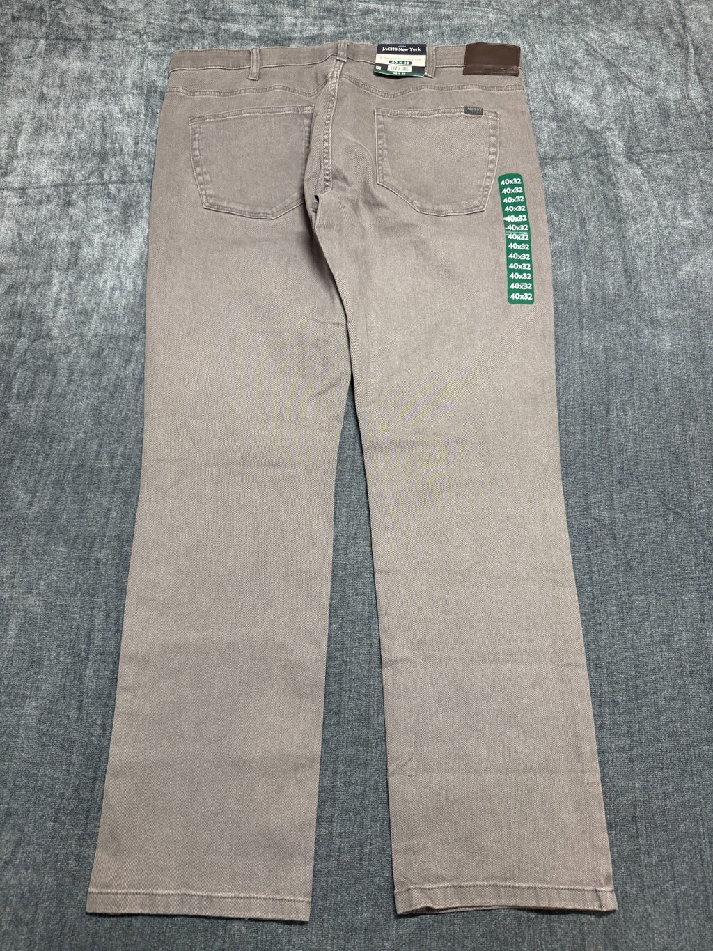 NWT Jachs New York Jeans Men's 40X32 Gray Denim Straight Leg Casual 5-Pockets