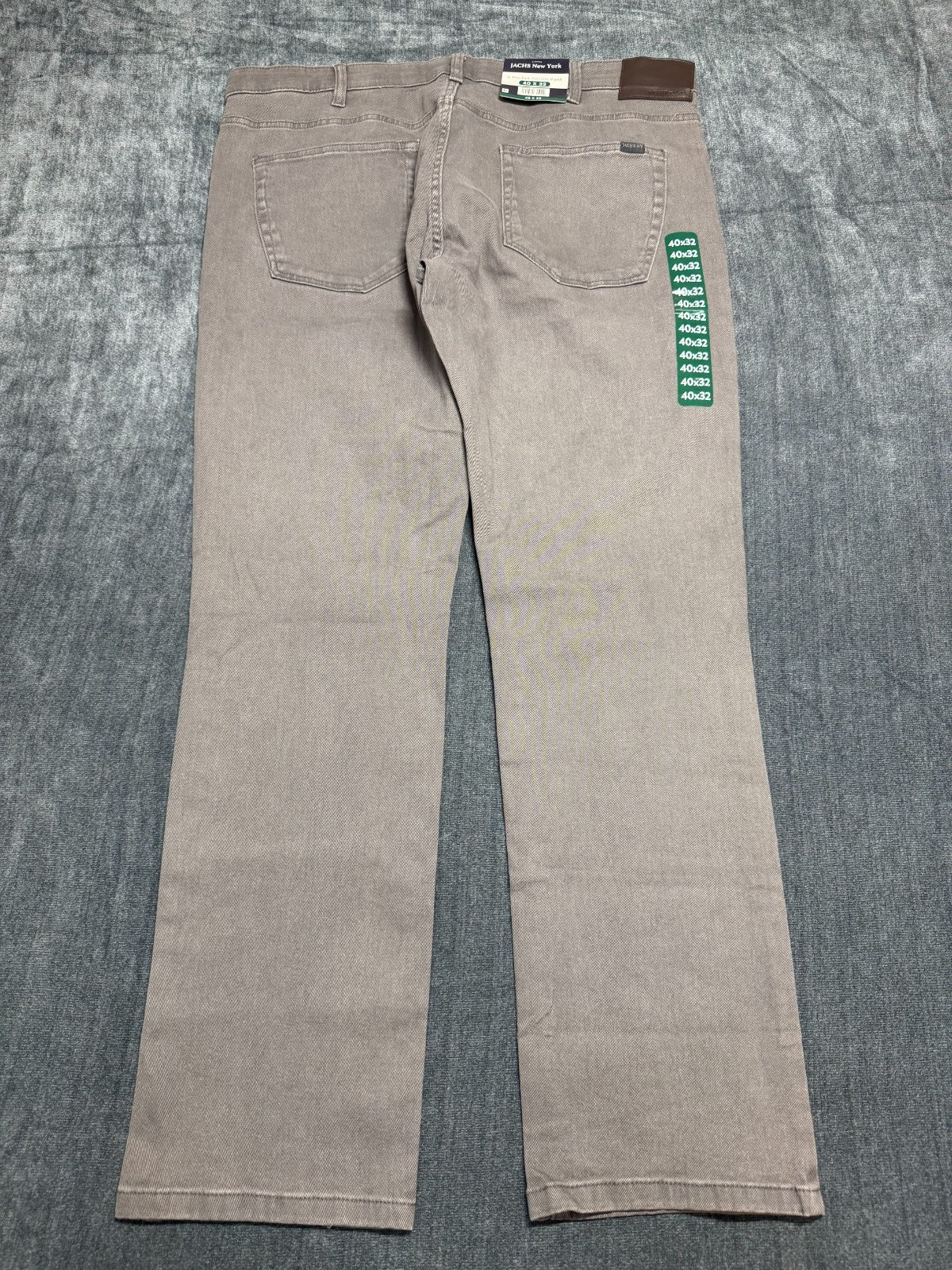 NWT Jachs New York Jeans Men's 40X32 Gray Denim Straight Leg Casual 5-Pockets