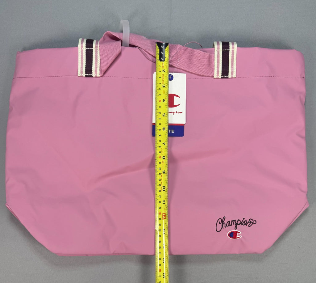 NWT Champion Logo Tote Shoulder Bag Women's Pink Purse Gym Travel Zip Pocket