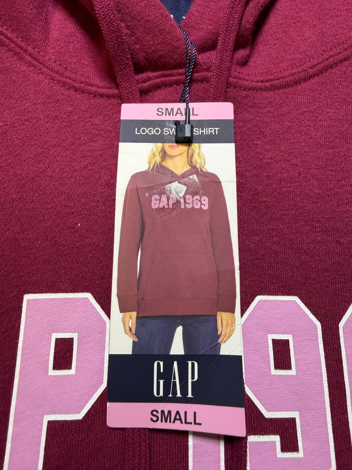 NWT Gap Hooded Sweatshirt Women's Small Purple Long Sleeve Drawstring Gorpcore