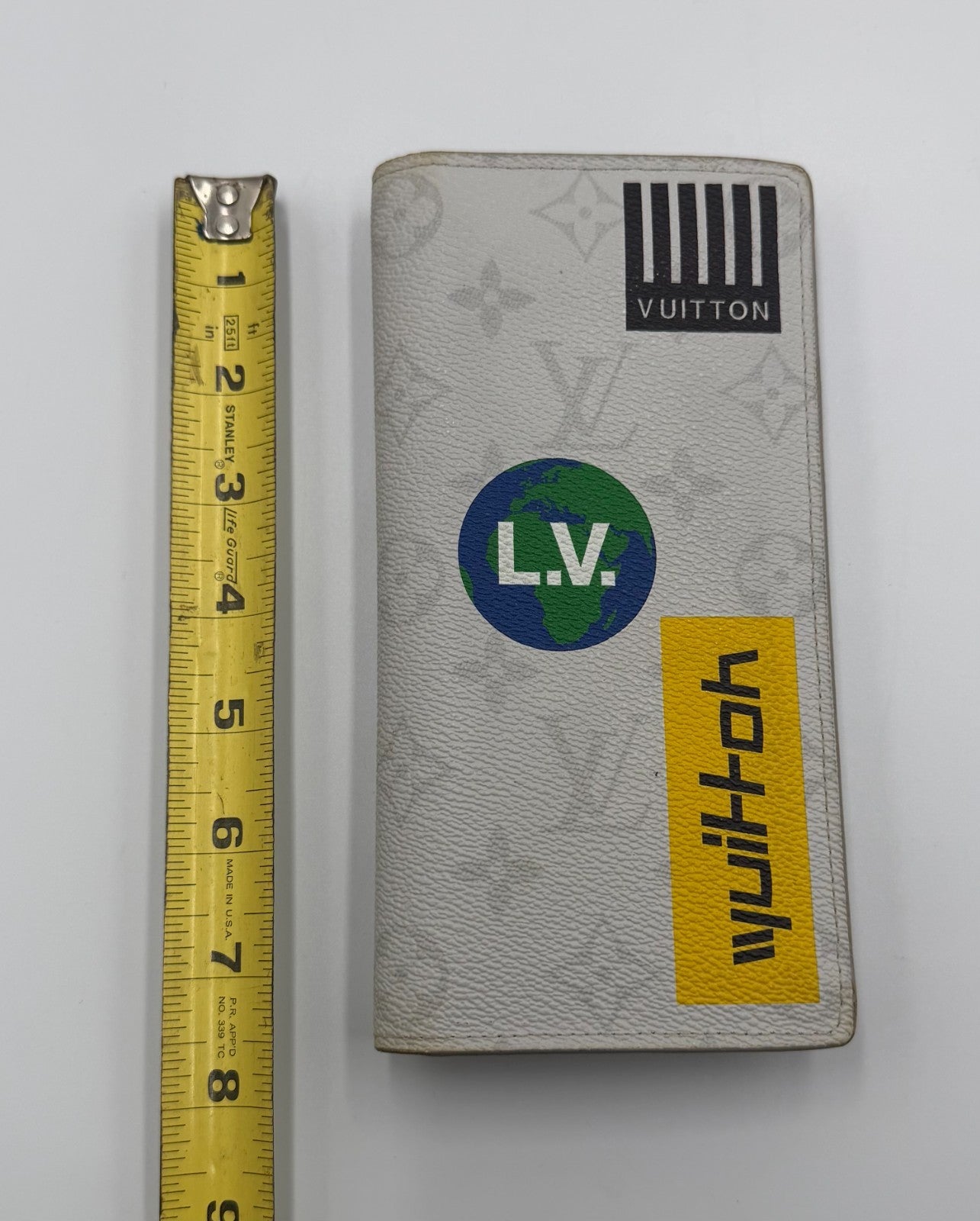 Louis Vuitton Brazza Wallet Men's Limited Edition Logo Story Monogram Canvas