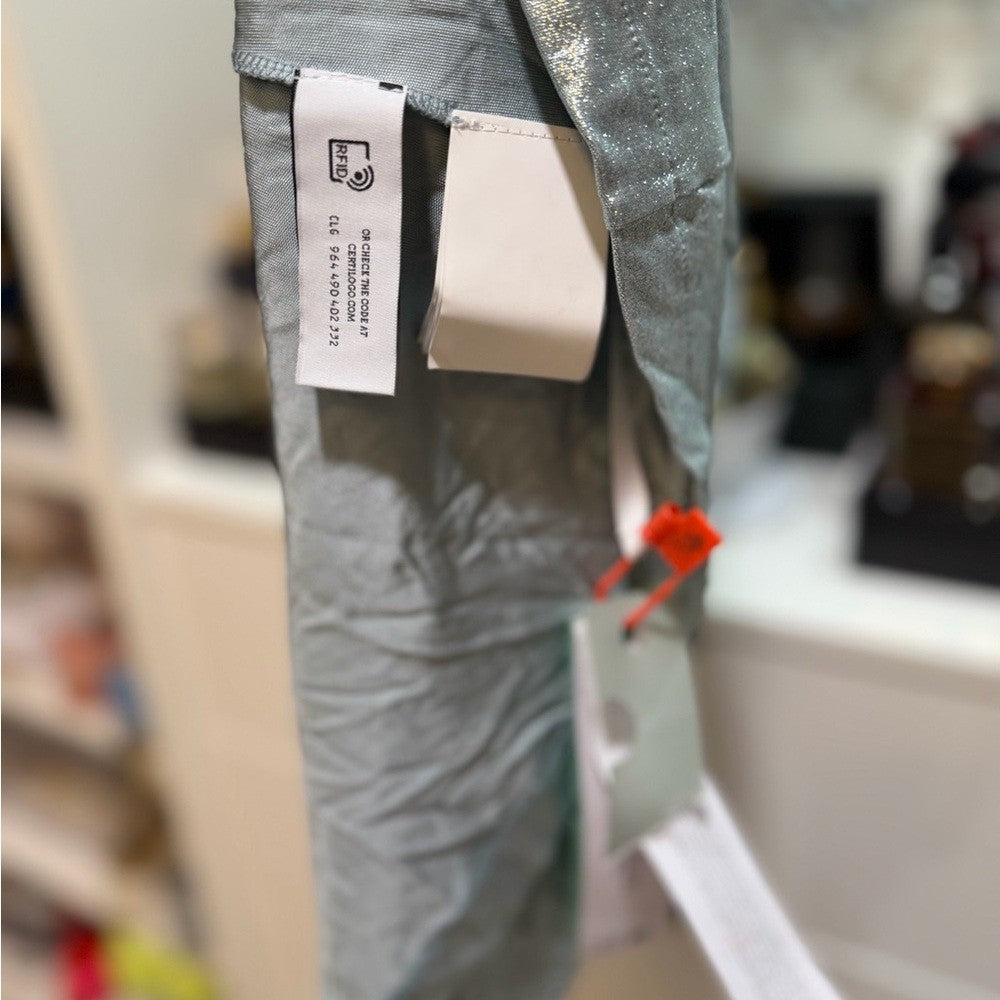 Off-White Shiny Jer Drapped Midi Dress womens size 40 EU