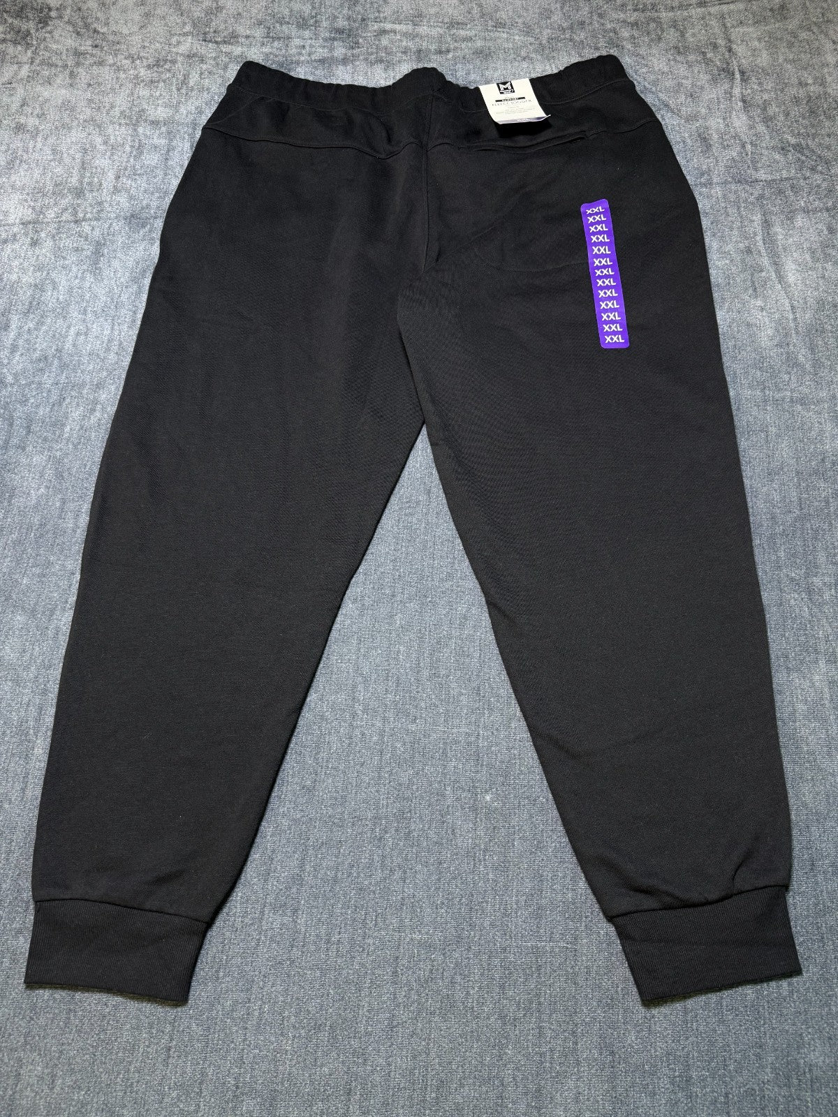 NWT Member's Mark Newport Fleece Joggers Men's 2XL Black Tapered Fit Drawstring