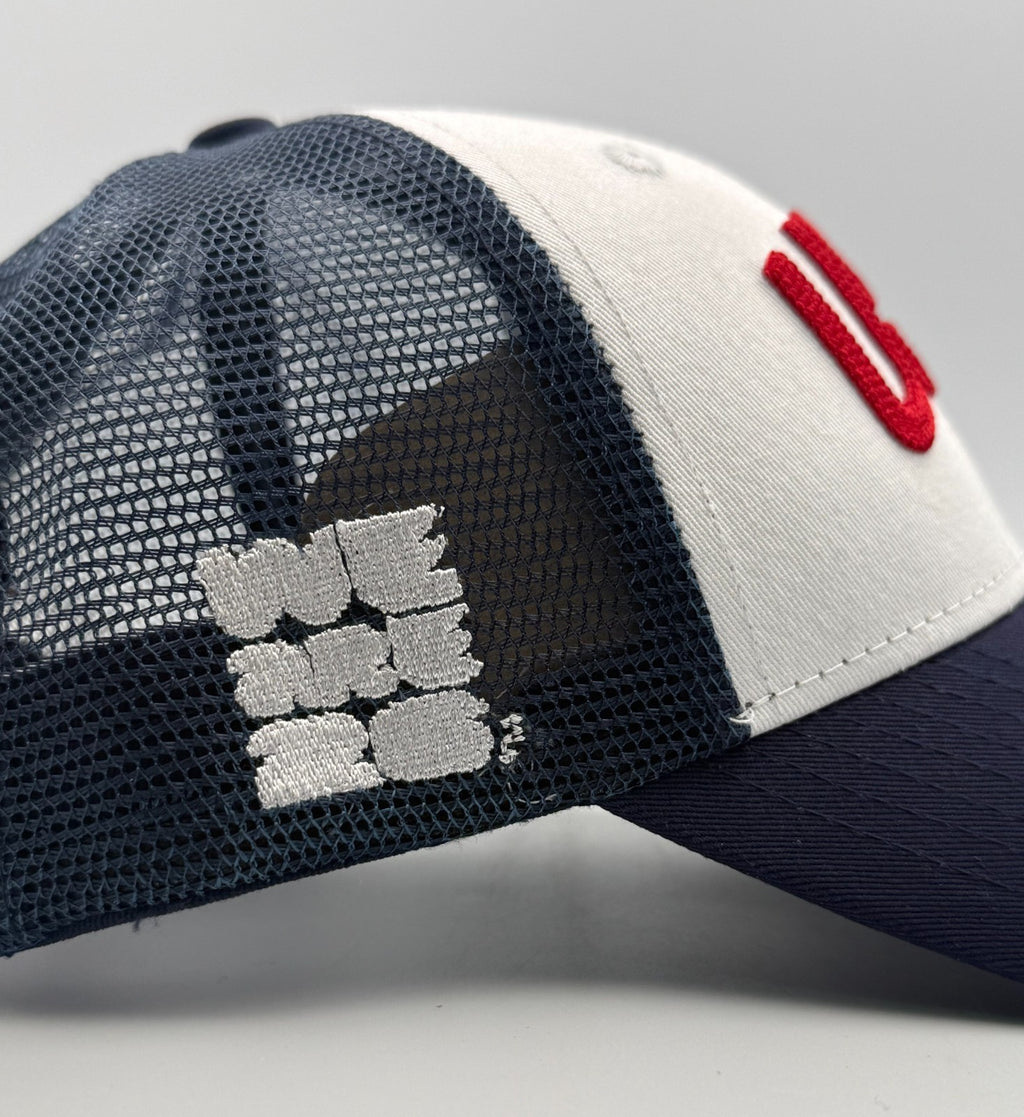 Outerstuff FIFA World Cup 2026 USA Trucker Hat Men White Blue Mesh Snapback Cap