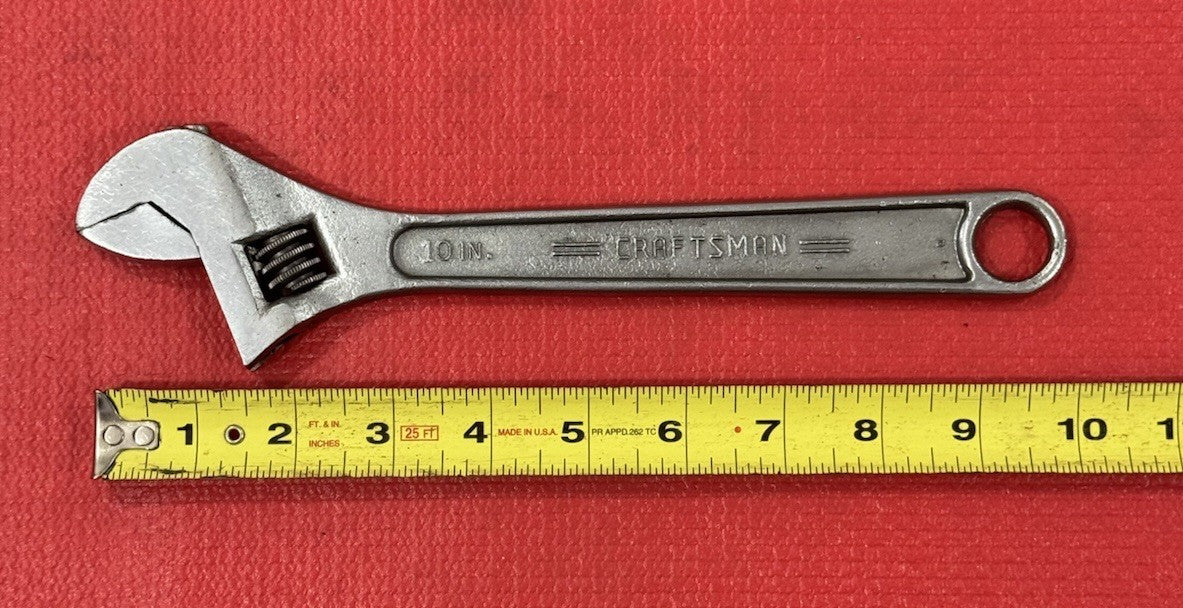 VINTAGE CRAFTSMAN 44604 10" 250MM ADJUSTABLE WRENCH/Crescent Wrench  Made In USA