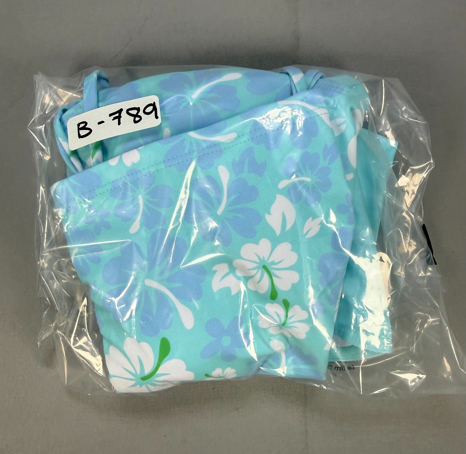 AGAPENG One Shoulder Two Piece Swimsuit Girls 9-10Y Blue Floral Print Tankini