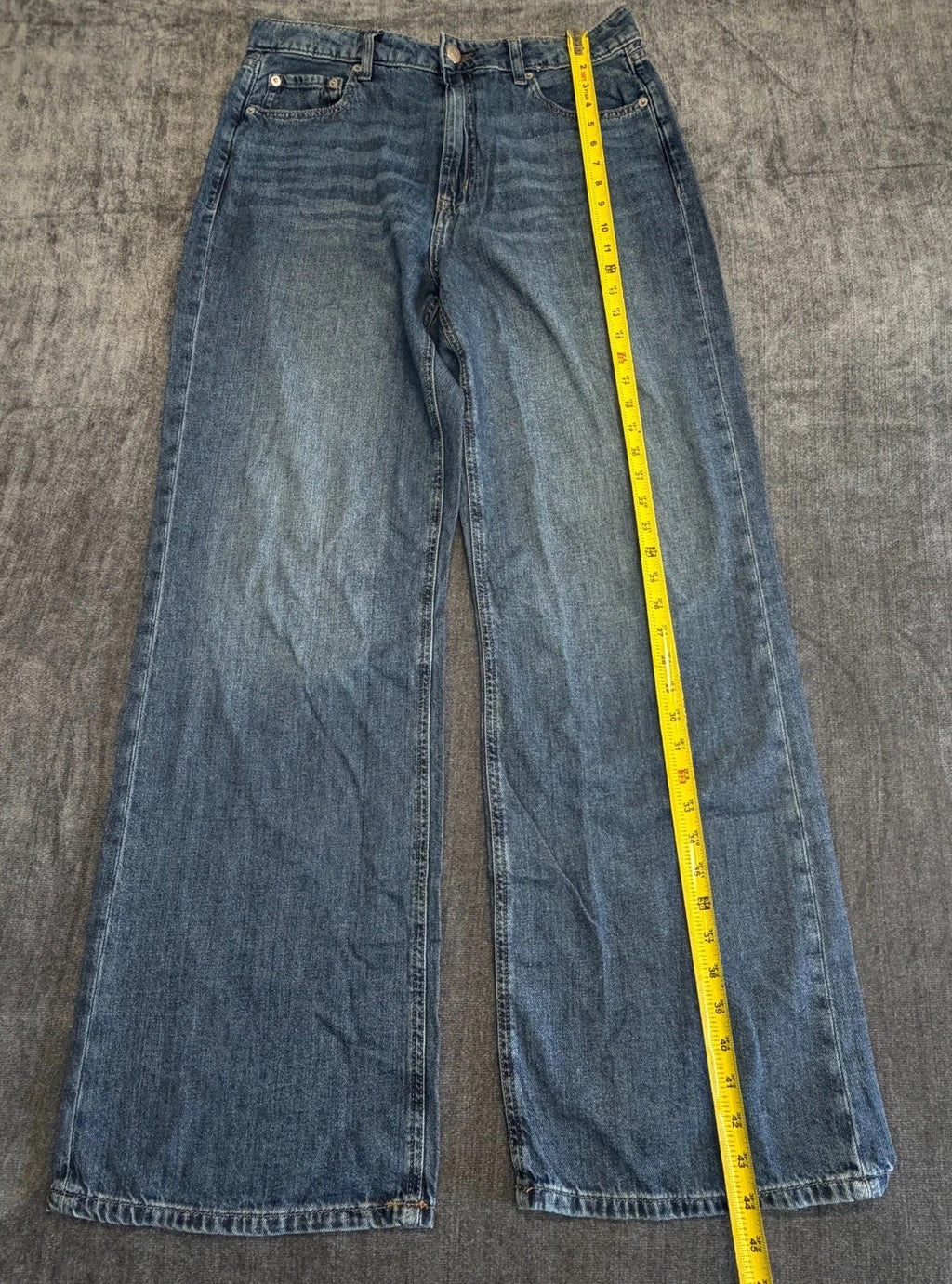 NWT Aeropostale Wide Leg Jeans Women's 12 Blue Denim High Rise Casual 100%Cotton