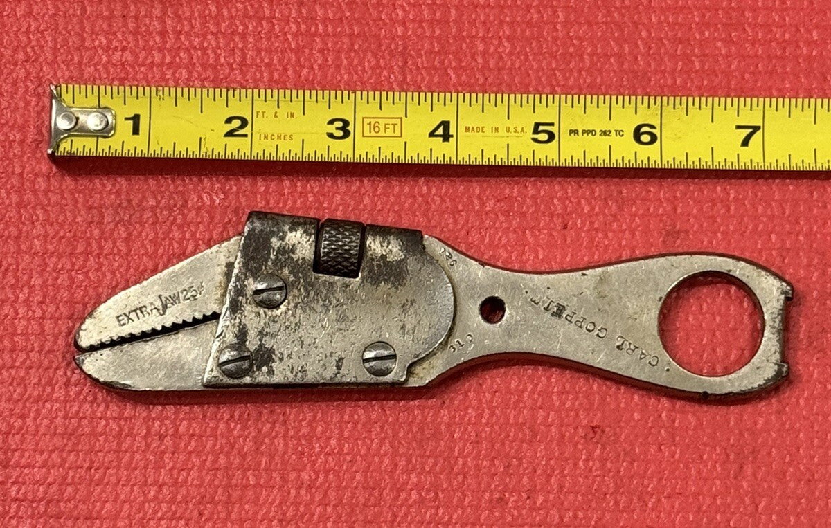 ELGIN RARE ADJUSTABLE ALLIGATOR WRENCH CARL GOPPETT PAT JUNE 1897 VERY RARE