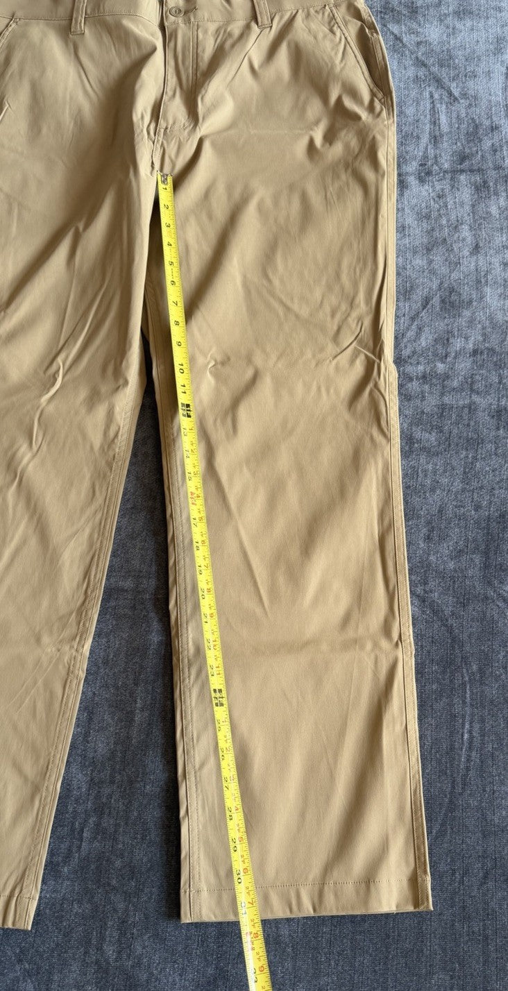Eddie Bauer Pants Mens 38x32 Khaki Tech Chino Elastic Outdoor Stretch Travel NWT