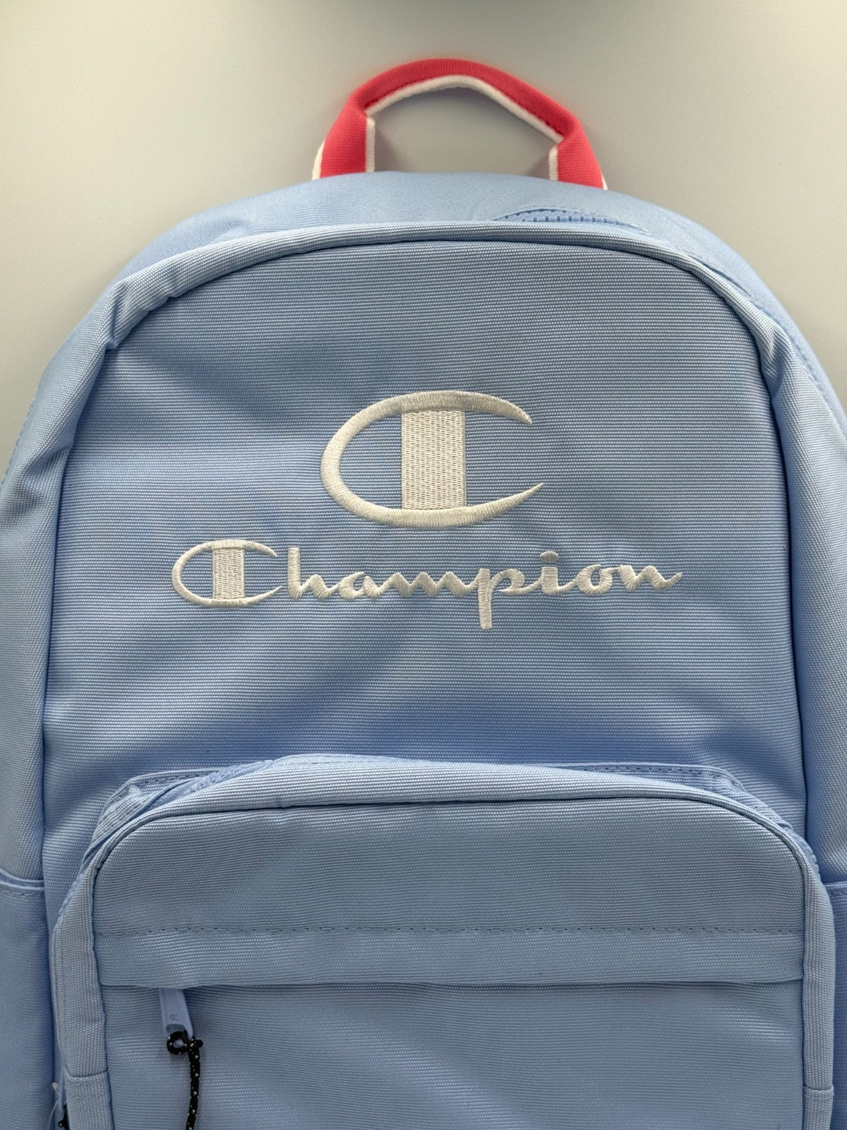 NWT Champion Estate Backpack Light Blue Coral Pink Fits 17" Laptop School Bag
